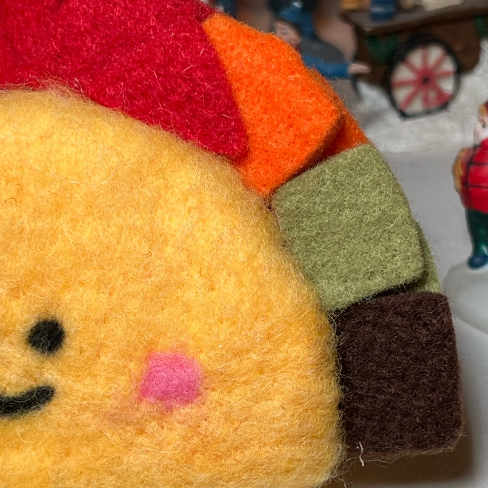 Happy Taco Felt Ornament Fun Novelty Mexican Food Taco Tuesday - Picture 7 of 9